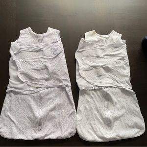 Halo Sleepsack Velcro Swaddle Size small 3 to 6 months set of 2